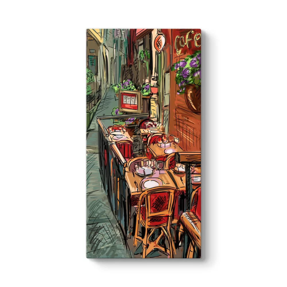Cafe Sokağı Tablosu - Model 7